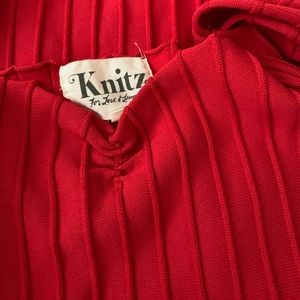 For love and Lemons red knitz dress